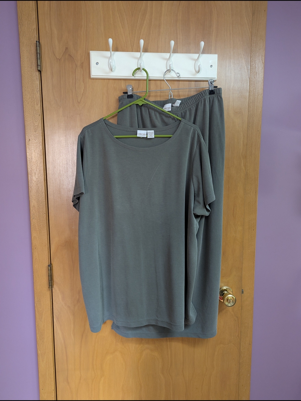 Cherokee Relaxed Two-Piece Set in Sage Green